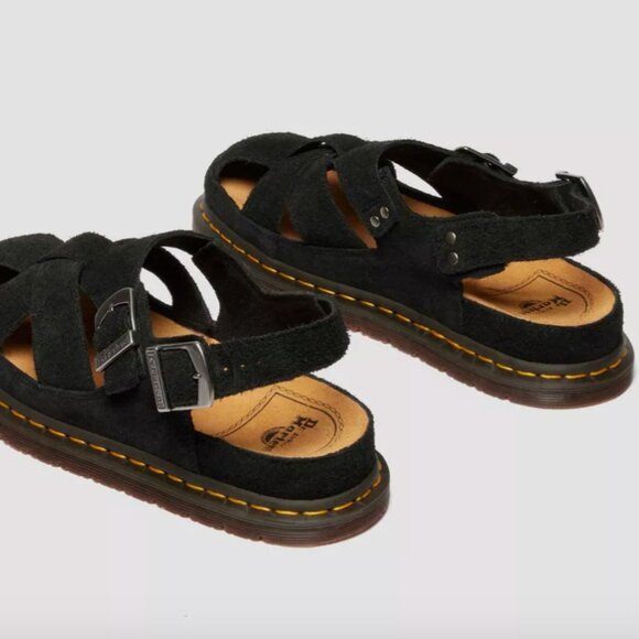 Dr Martens Archive Fisherman Sandals Black Suede Size 9 - Picture 2 of 4